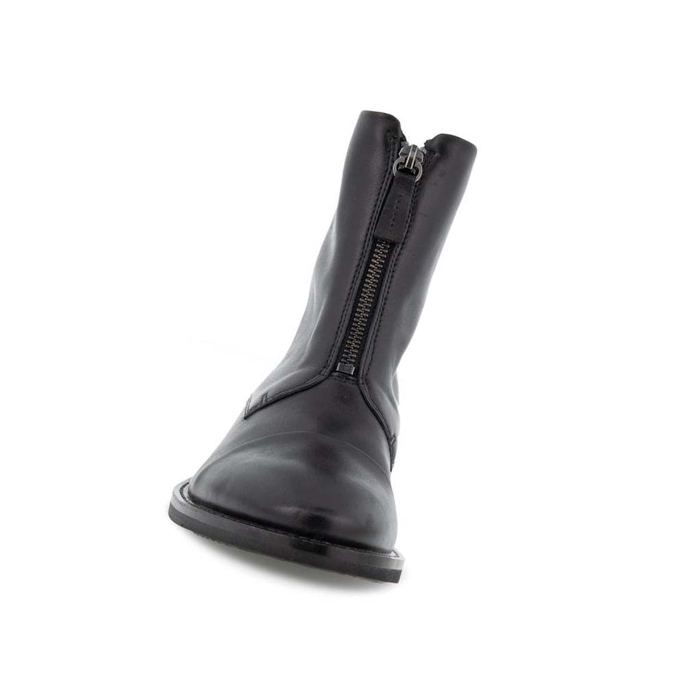 Női Ecco Sartorelle 25 Tailored Central Zip Ankle Csizma Fekete | HU 25FDN